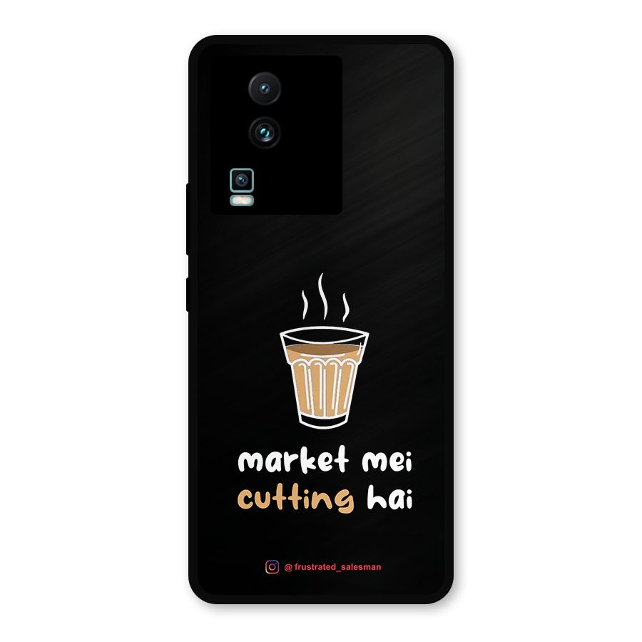 Market Mei Cutting Hai Black Metal Back Case for iQOO Neo 7