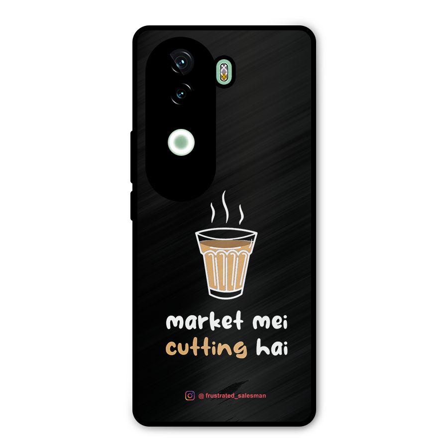 Market Mei Cutting Hai Black Metal Back Case for iQOO Z9s