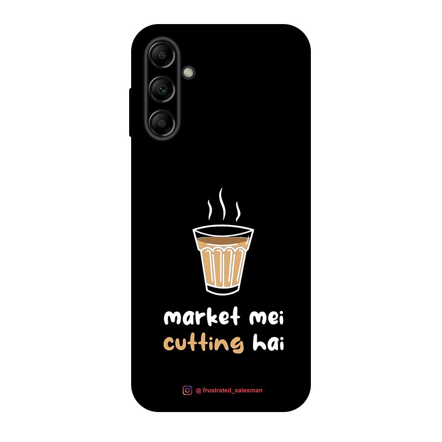 Market Mei Cutting Hai Black Original Polycarbonate Back Case for Galaxy A14 5G