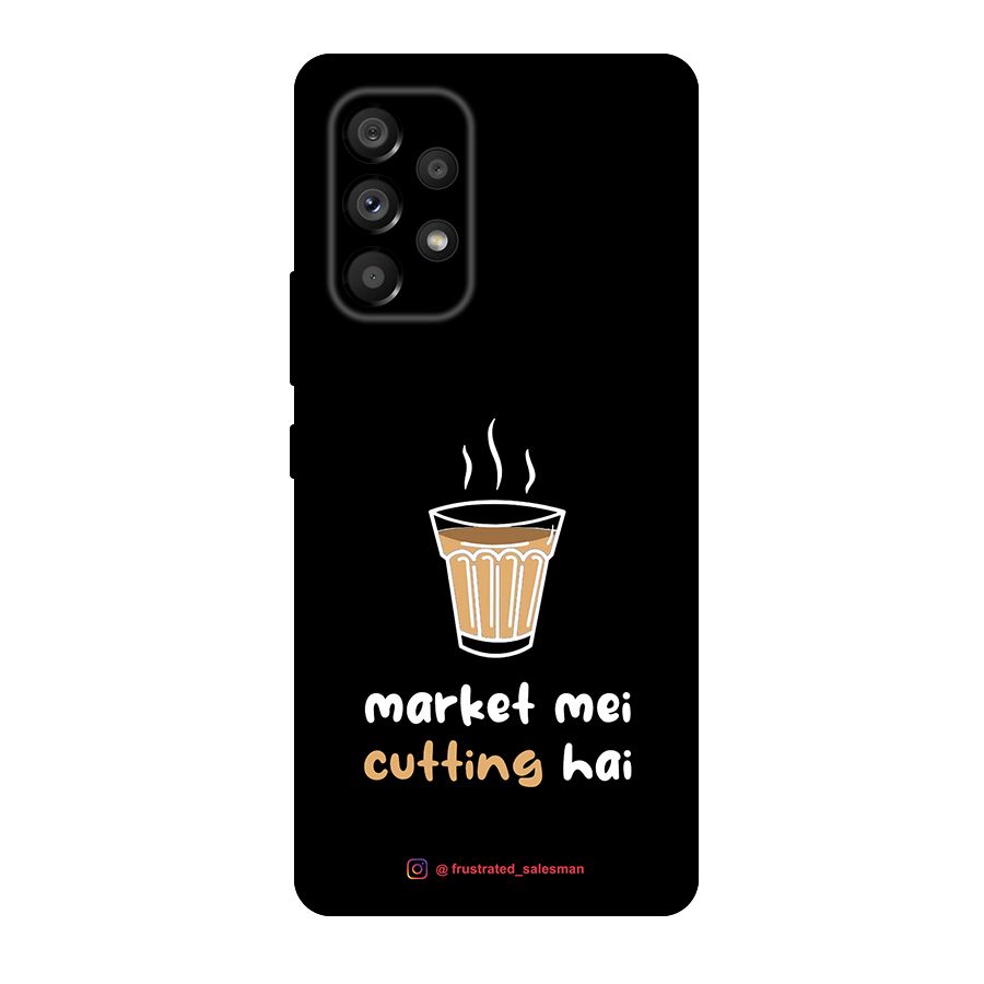 Market Mei Cutting Hai Black Original Polycarbonate Back Case for Galaxy A53 5G