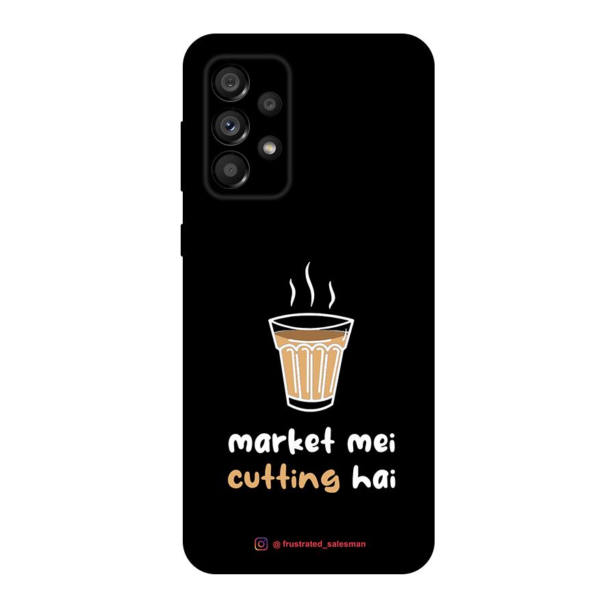 Market Mei Cutting Hai Black Original Polycarbonate Back Case for Galaxy A73 5G
