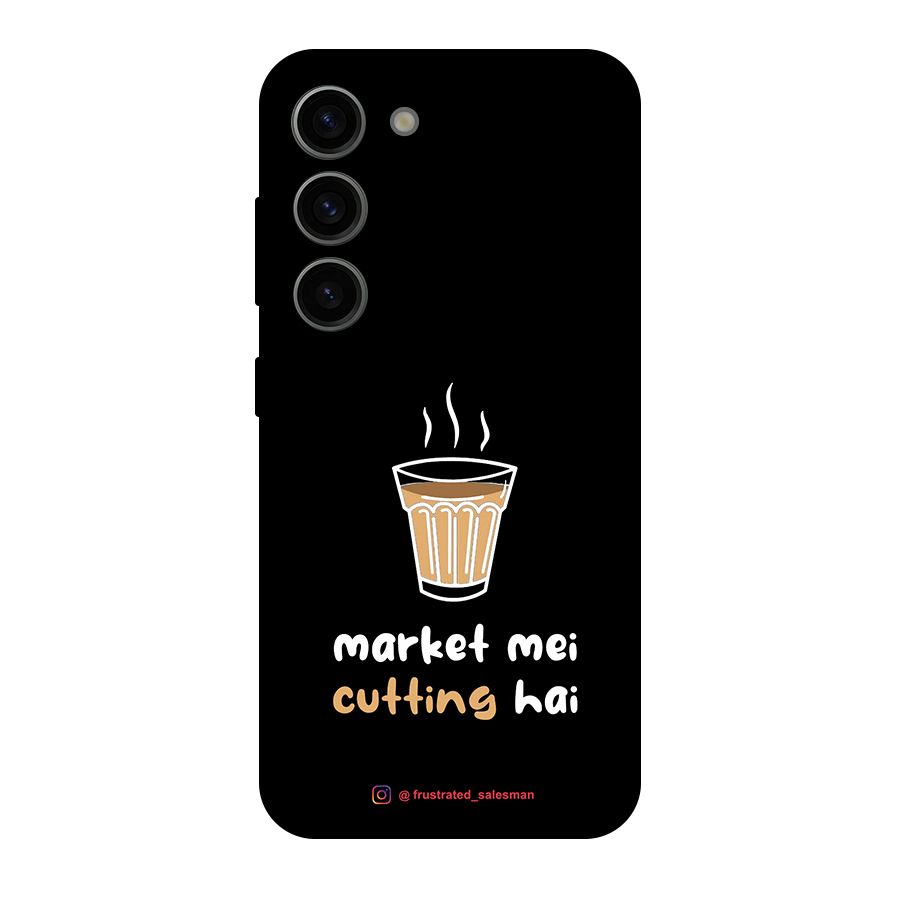 Market Mei Cutting Hai Black Original Polycarbonate Back Case for Galaxy S23