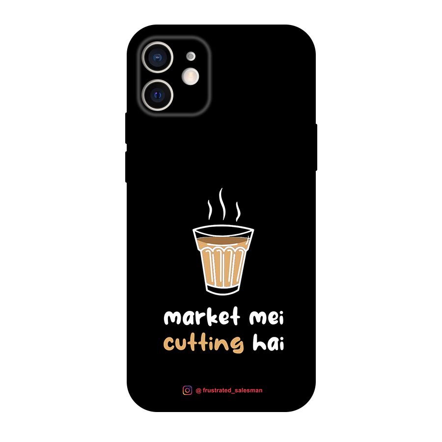 Market Mei Cutting Hai Black Original Polycarbonate Back Case for iPhone 12