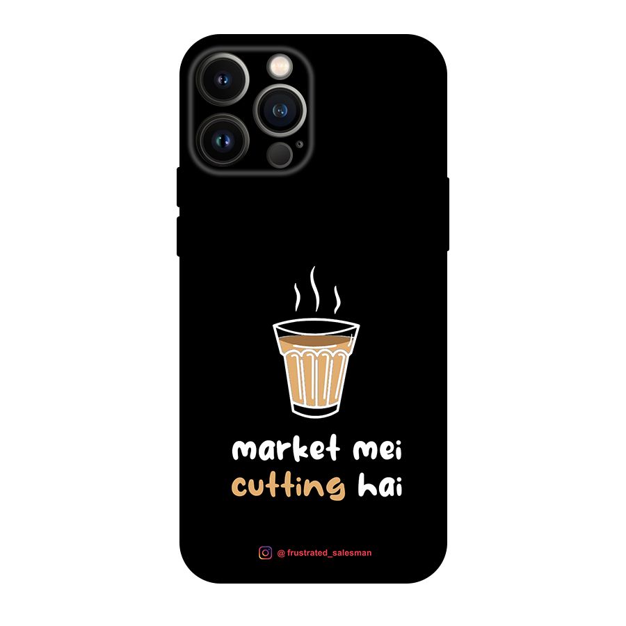 Market Mei Cutting Hai Black Original Polycarbonate Back Case for iPhone 13 Pro Max