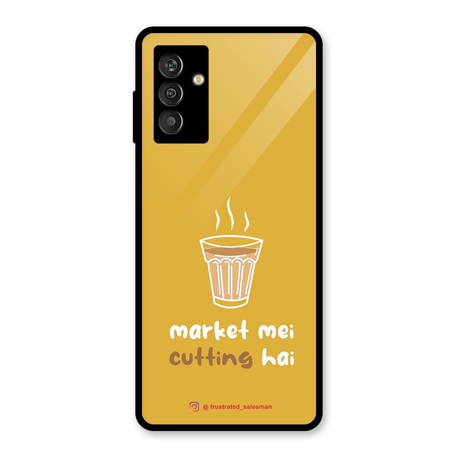 Market Mei Cutting Hai Mustard Yellow Glass Back Case for Galaxy M13