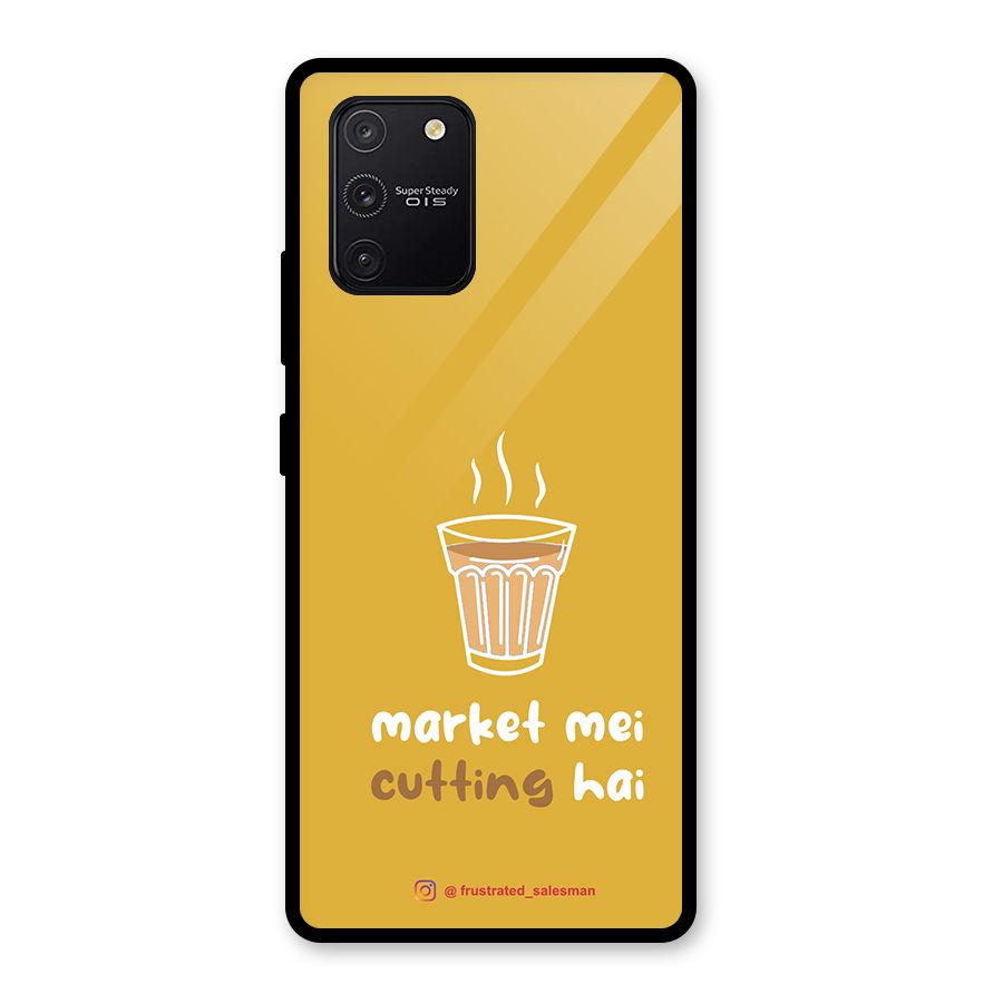 Market Mei Cutting Hai Mustard Yellow Glass Back Case for Galaxy S10 Lite