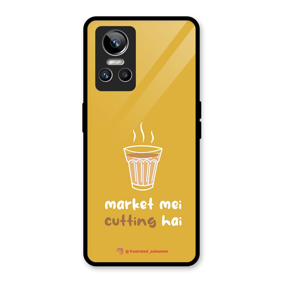 Market Mei Cutting Hai Mustard Yellow Glass Back Case for Realme GT Neo 3