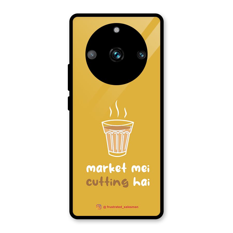 Market Mei Cutting Hai Mustard Yellow Glass Back Case for Realme Narzo 60 Pro