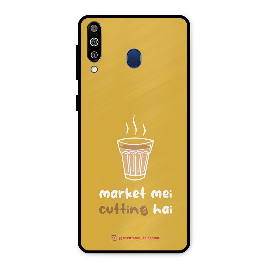 Market Mei Cutting Hai Mustard Yellow Metal Back Case for Galaxy M30