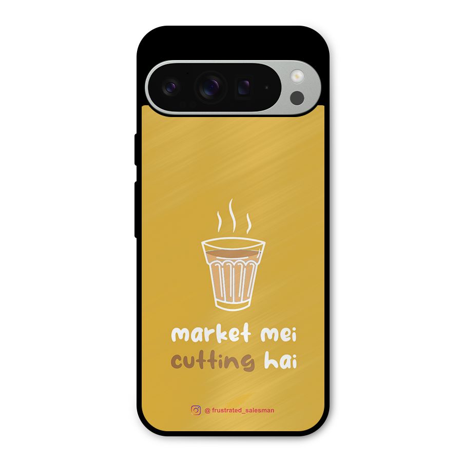 Market Mei Cutting Hai Mustard Yellow Metal Back Case for Google Pixel 9 Pro XL