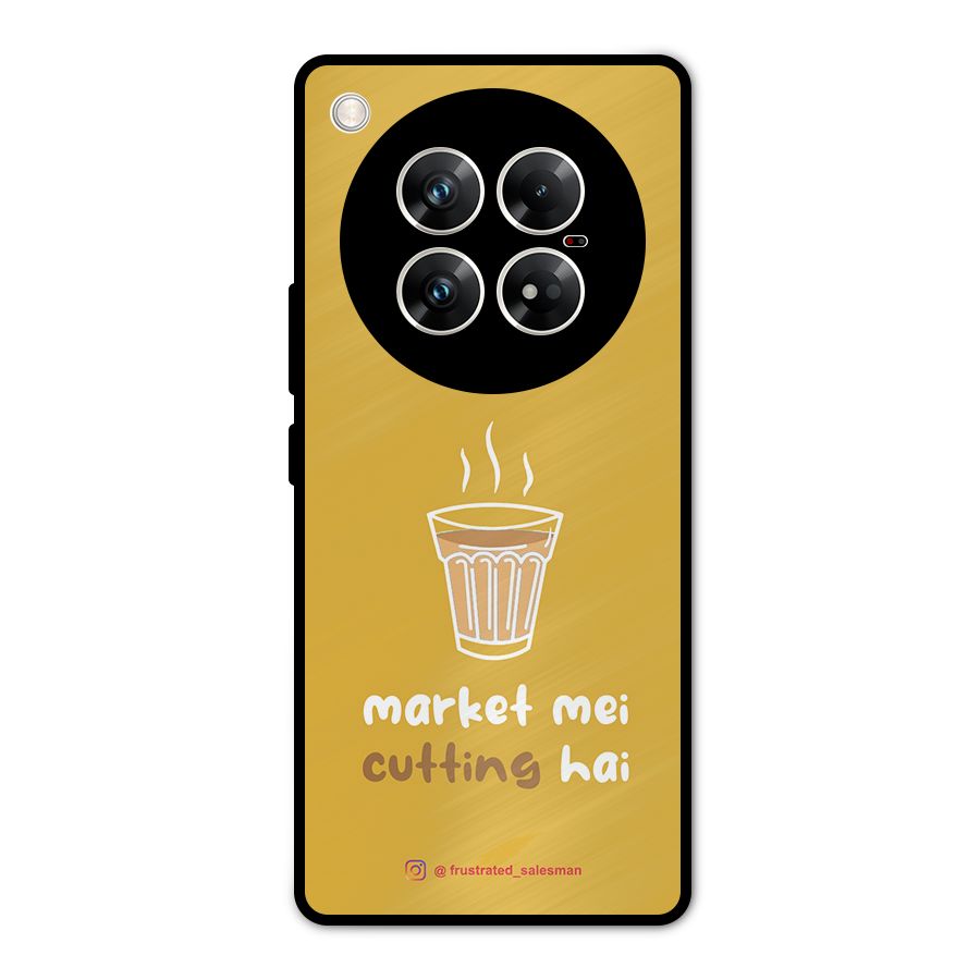 Market Mei Cutting Hai Mustard Yellow Metal Back Case for Infinix Zero 40 5G