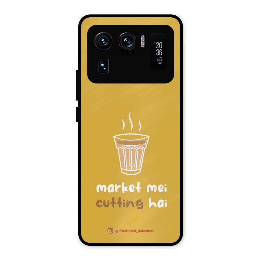 Market Mei Cutting Hai Mustard Yellow Metal Back Case for Mi 11 Ultra