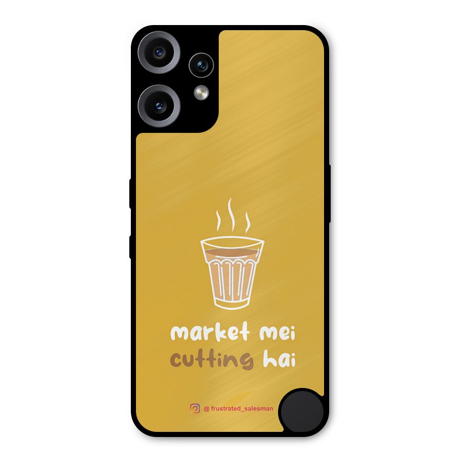 Market Mei Cutting Hai Mustard Yellow Metal Back Case for Nothing CMF Phone 2 Pro