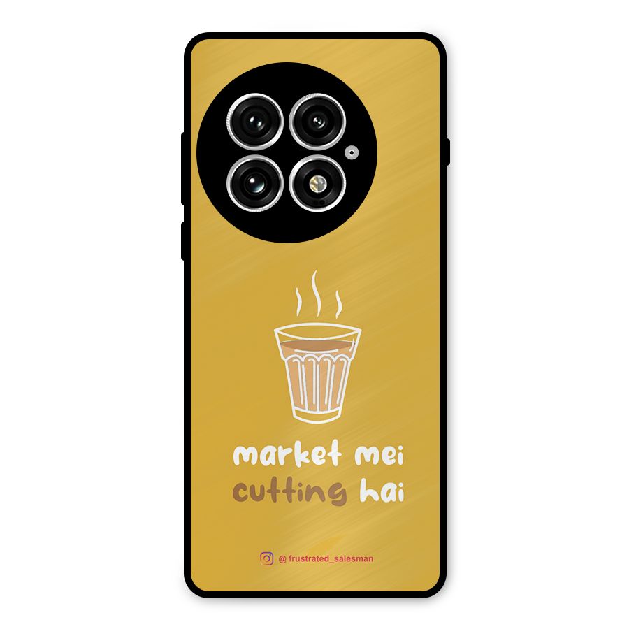 Market Mei Cutting Hai Mustard Yellow Metal Back Case for OnePlus 13