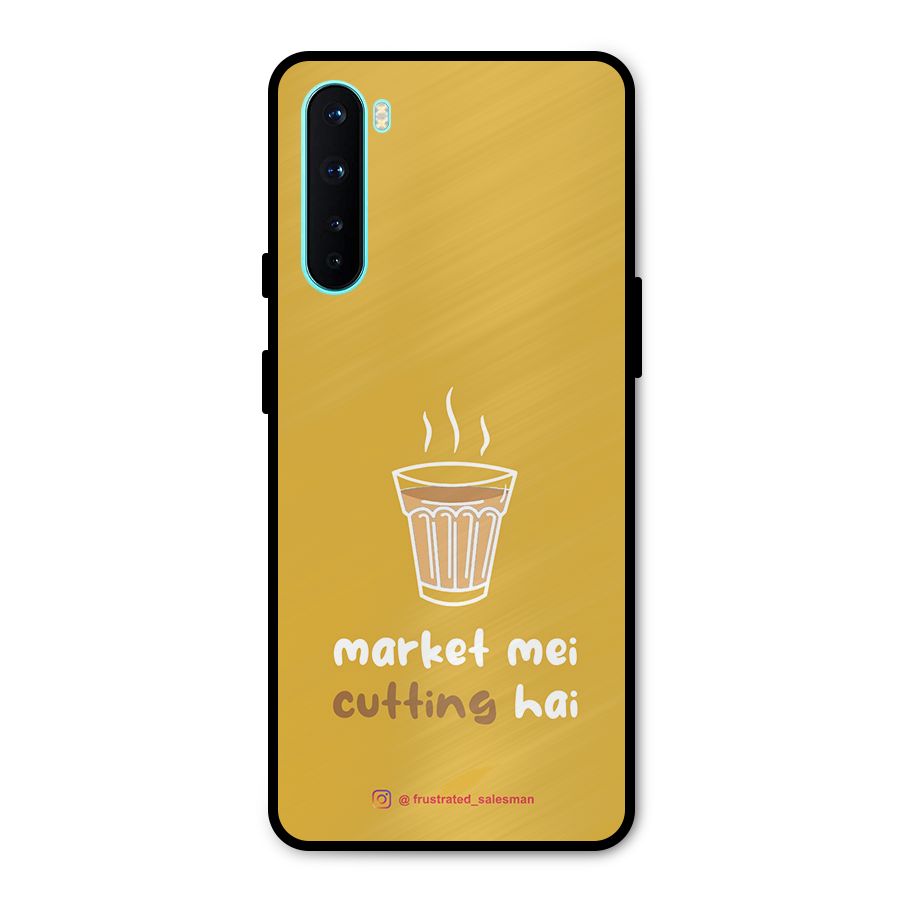 Market Mei Cutting Hai Mustard Yellow Metal Back Case for OnePlus Nord