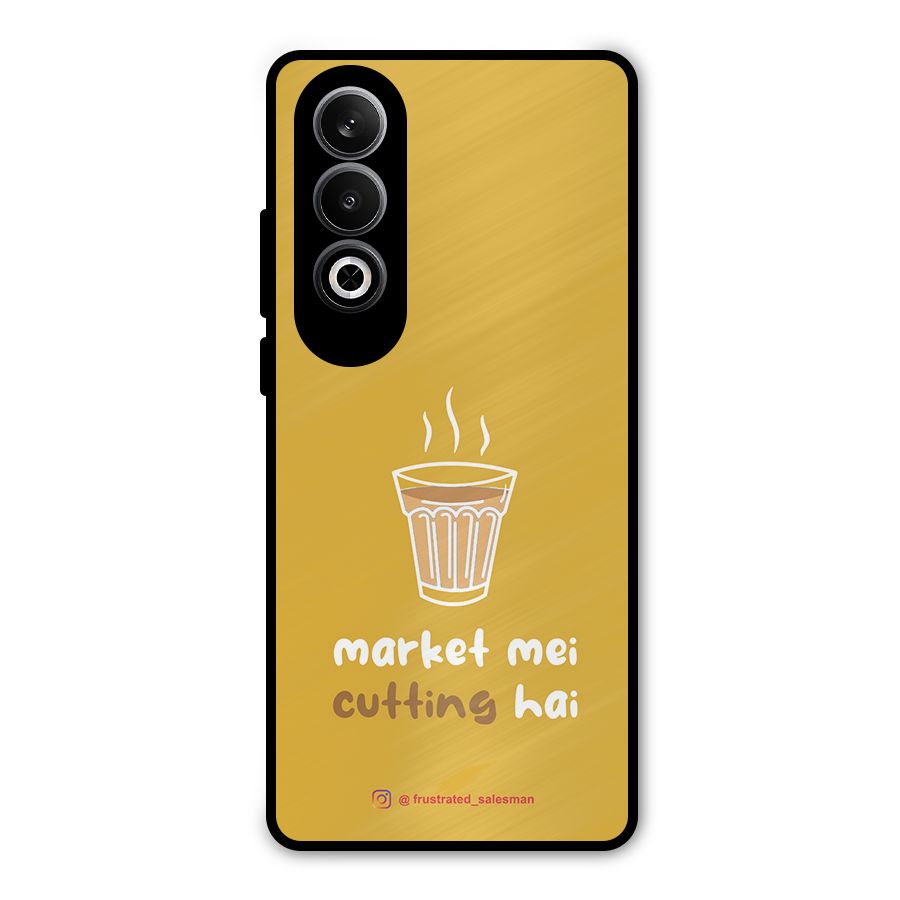 Market Mei Cutting Hai Mustard Yellow Metal Back Case for OnePlus Nord CE4