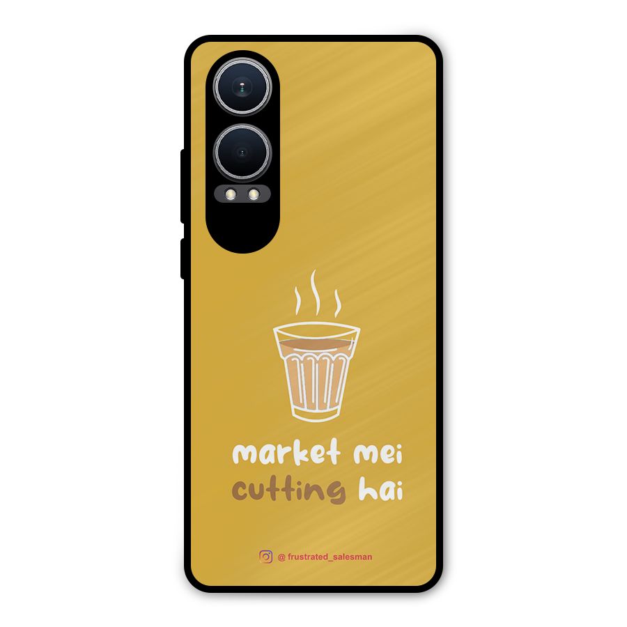 Market Mei Cutting Hai Mustard Yellow Metal Back Case for OnePlus Nord CE4 Lite