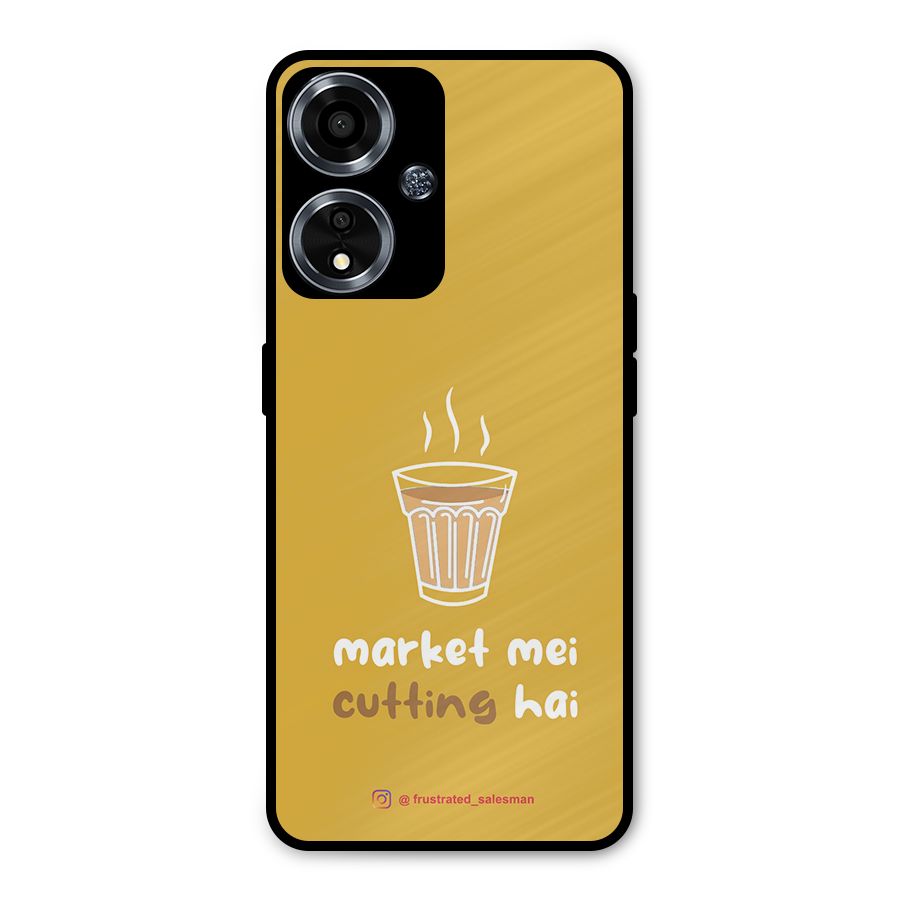 Market Mei Cutting Hai Mustard Yellow Metal Back Case for Oppo A59
