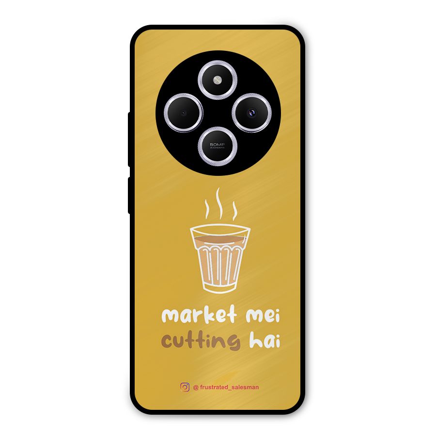 Market Mei Cutting Hai Mustard Yellow Metal Back Case for Poco C75 5G
