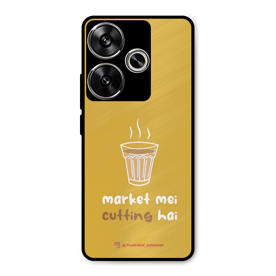 Market Mei Cutting Hai Mustard Yellow Metal Back Case for Poco F6