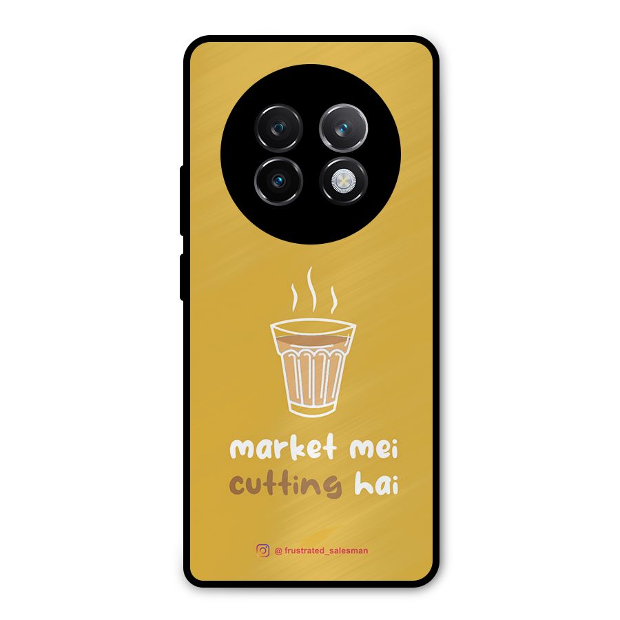 Market Mei Cutting Hai Mustard Yellow Metal Back Case for Realme 13 Plus