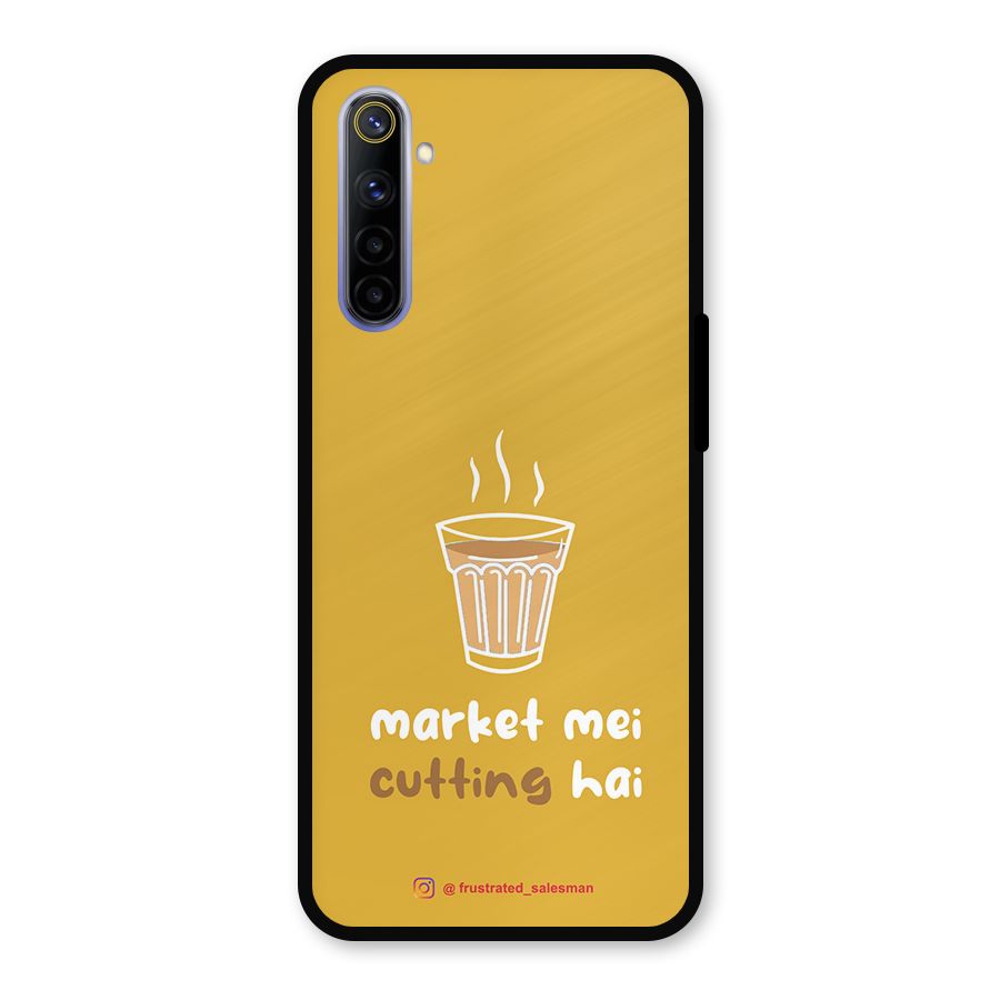 Market Mei Cutting Hai Mustard Yellow Metal Back Case for Realme 6