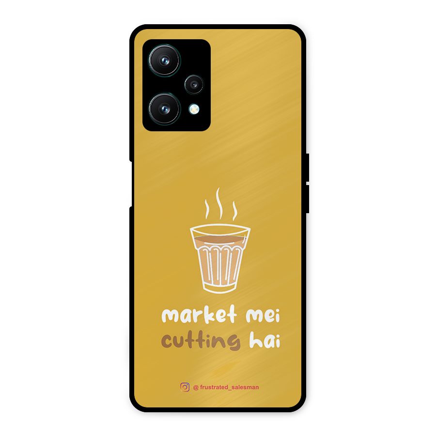 Market Mei Cutting Hai Mustard Yellow Metal Back Case for Realme 9 Pro 5G