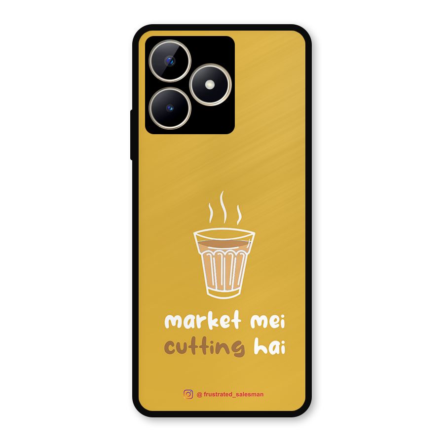 Market Mei Cutting Hai Mustard Yellow Metal Back Case for Realme C53