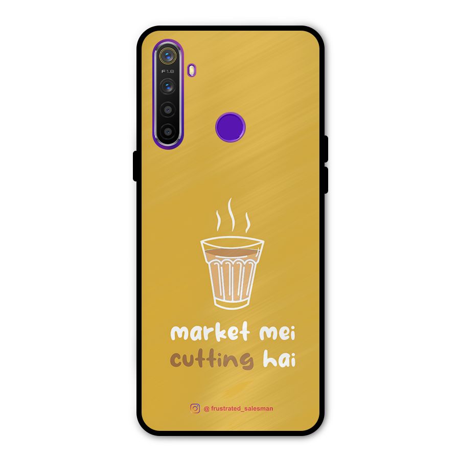 Market Mei Cutting Hai Mustard Yellow Metal Back Case for Realme Narzo 10