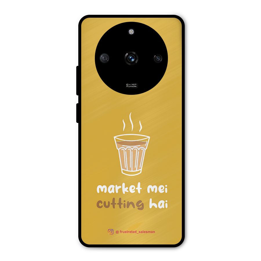 Market Mei Cutting Hai Mustard Yellow Metal Back Case for Realme Narzo 60 5G