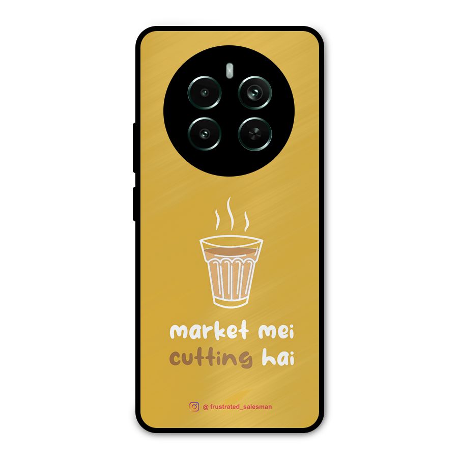 Market Mei Cutting Hai Mustard Yellow Metal Back Case for Realme Narzo 70 Pro