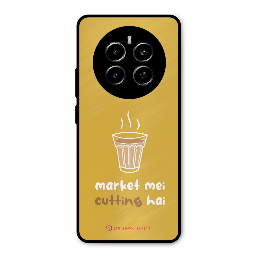 Market Mei Cutting Hai Mustard Yellow Metal Back Case for Realme P1