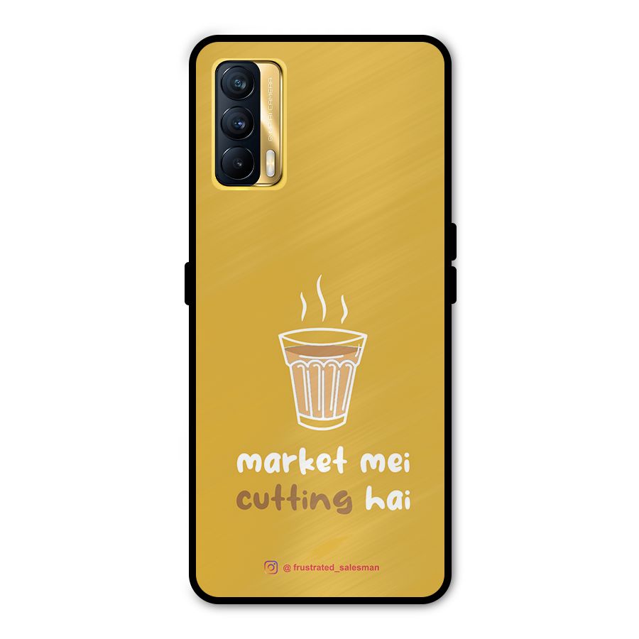 Market Mei Cutting Hai Mustard Yellow Metal Back Case for Realme X7