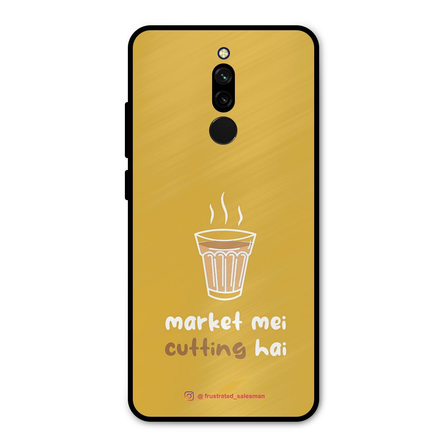Market Mei Cutting Hai Mustard Yellow Metal Back Case for Redmi 8