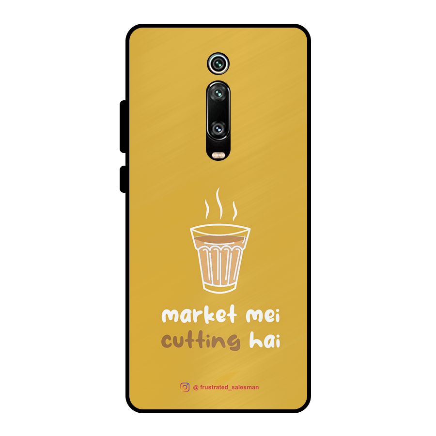Market Mei Cutting Hai Mustard Yellow Metal Back Case for Redmi K20 Pro