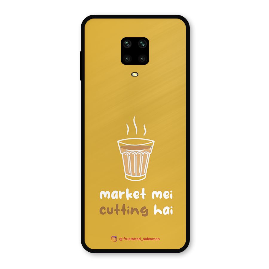 Market Mei Cutting Hai Mustard Yellow Metal Back Case for Redmi Note 10 Lite