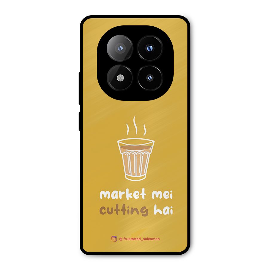 Market Mei Cutting Hai Mustard Yellow Metal Back Case for Redmi Note 14 Pro Plus 5G