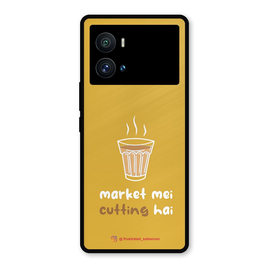 Market Mei Cutting Hai Mustard Yellow Metal Back Case for iQOO 9 Pro