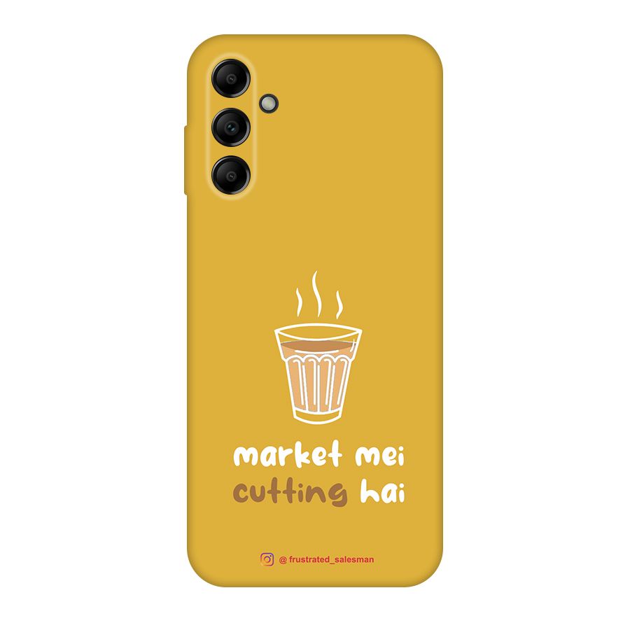 Market Mei Cutting Hai Mustard Yellow Original Polycarbonate Back Case for Galaxy A14 5G