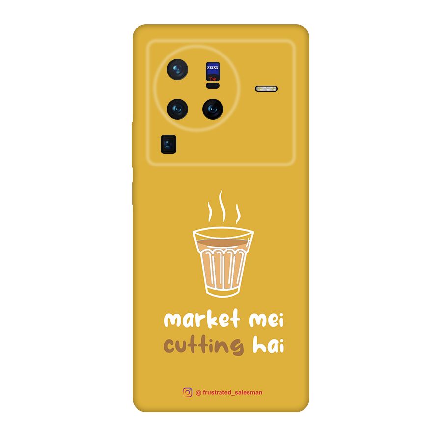 Market Mei Cutting Hai Mustard Yellow Original Polycarbonate Back Case for Vivo X80