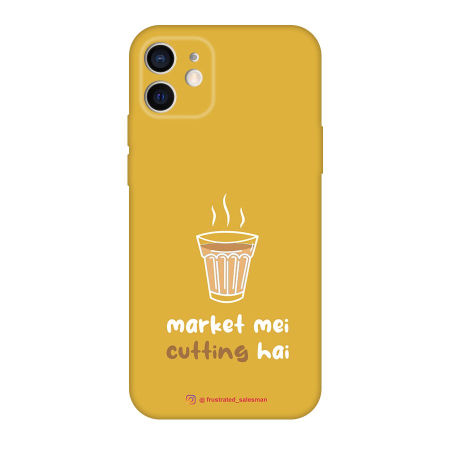 Market Mei Cutting Hai Mustard Yellow Original Polycarbonate Back Case for iPhone 12