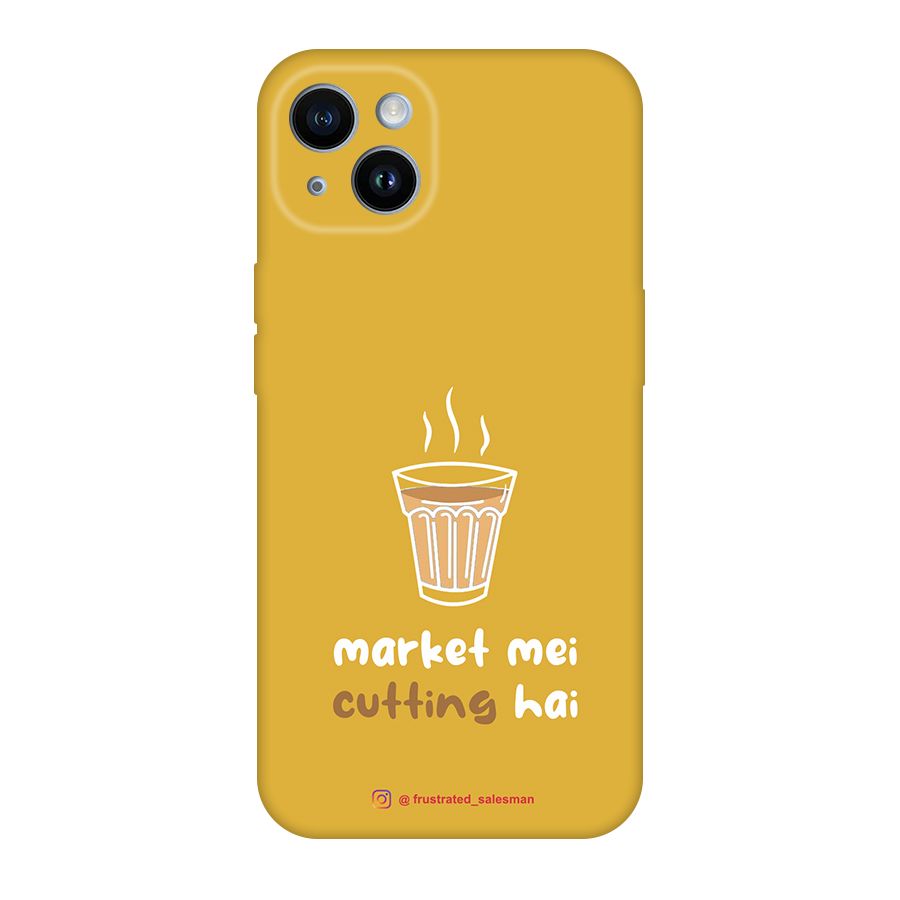 Market Mei Cutting Hai Mustard Yellow Original Polycarbonate Back Case for iPhone 14