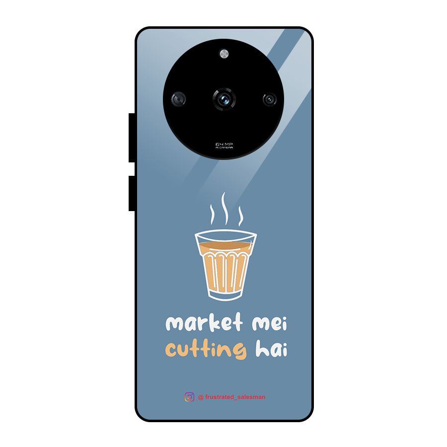 Market Mei Cutting Hai SteelBlue Glass Back Case for Realme Narzo 60 5G