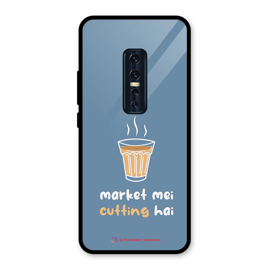 Market Mei Cutting Hai SteelBlue Glass Back Case for Vivo V17 Pro