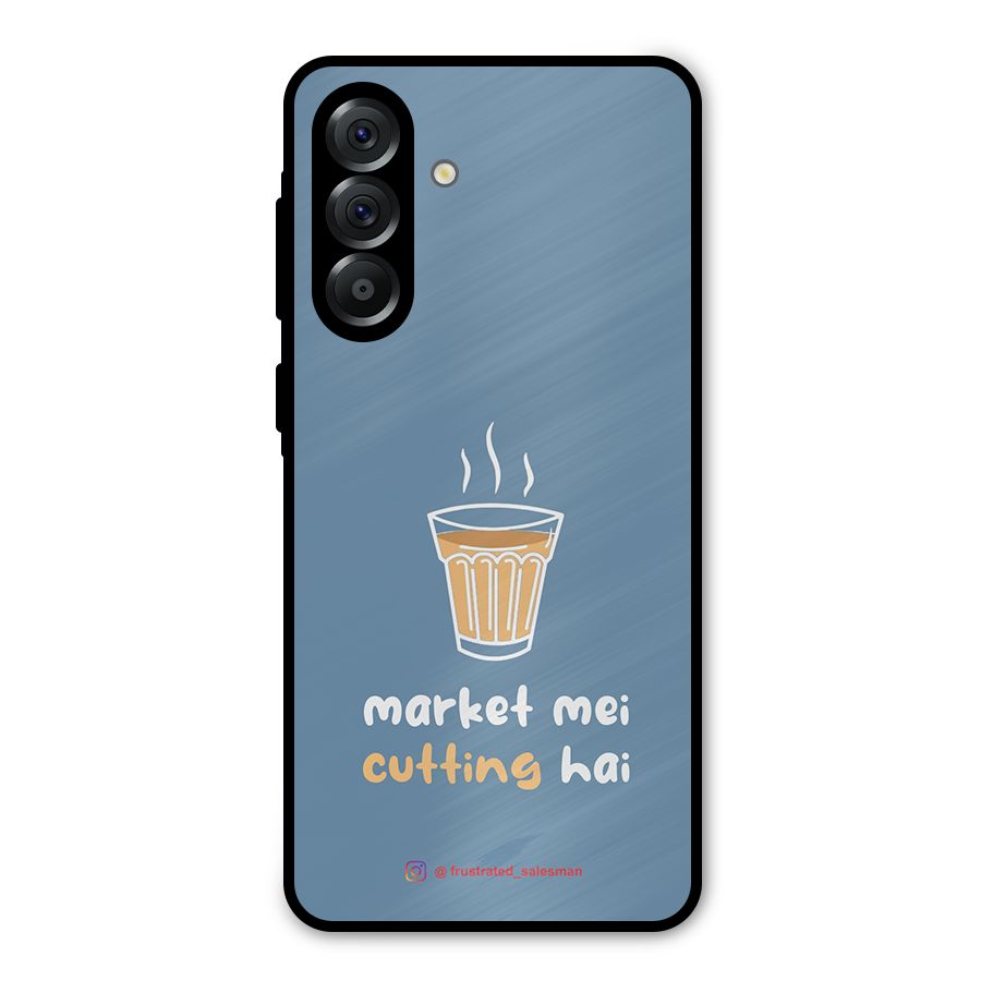 Market Mei Cutting Hai SteelBlue Metal Back Case for Galaxy A36