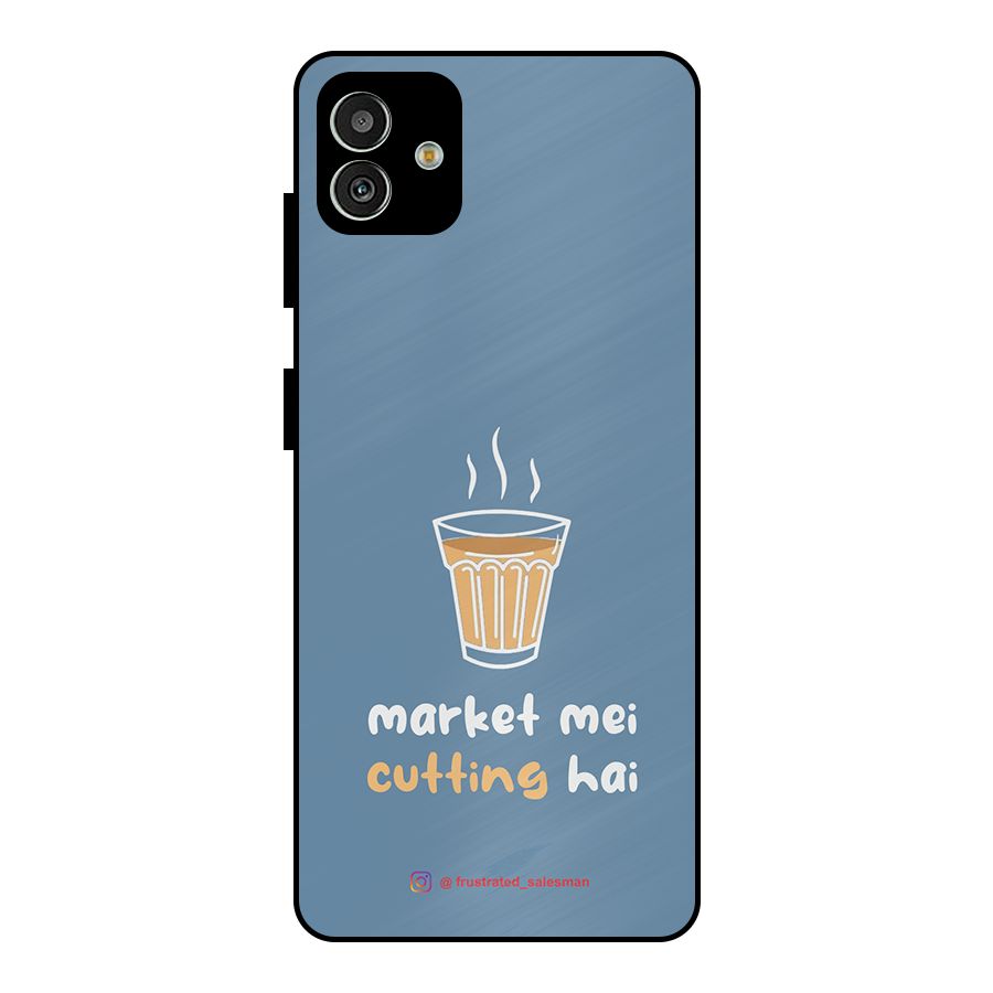 Market Mei Cutting Hai SteelBlue Metal Back Case for Galaxy M13 5G