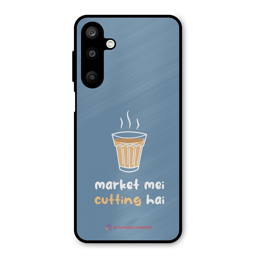 Market Mei Cutting Hai SteelBlue Metal Back Case for Galaxy M16