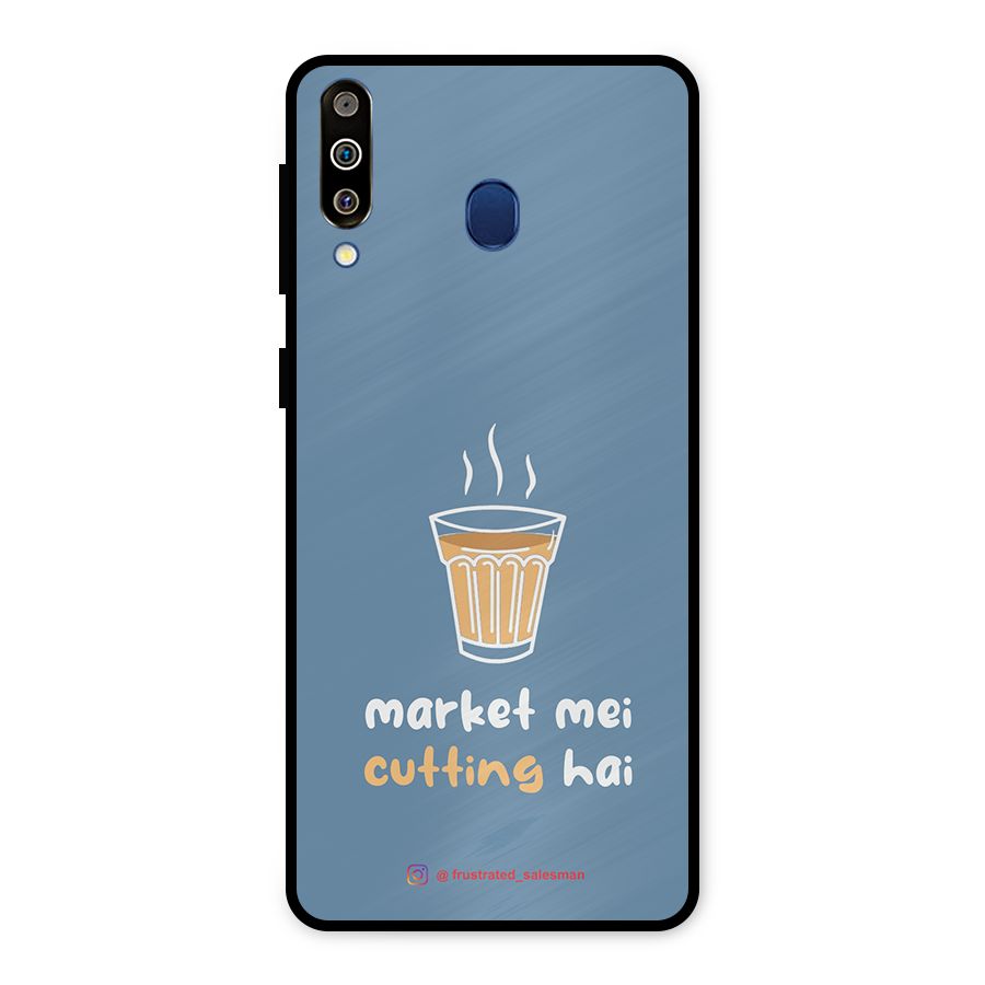 Market Mei Cutting Hai SteelBlue Metal Back Case for Galaxy M30