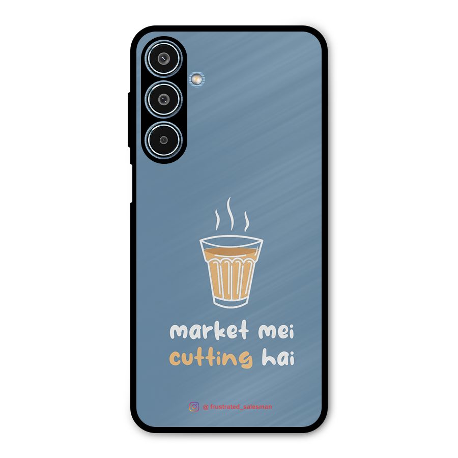 Market Mei Cutting Hai SteelBlue Metal Back Case for Galaxy M35