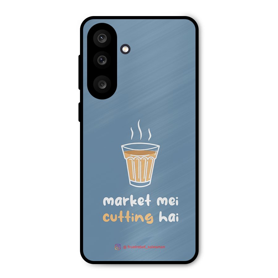 Market Mei Cutting Hai SteelBlue Metal Back Case for Galaxy M56